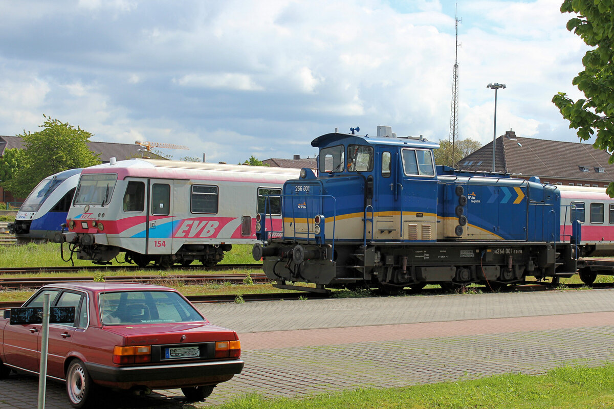 evb 266 001-1 am 23.05.2021 in Bremervörde (EVB Betriebshof).