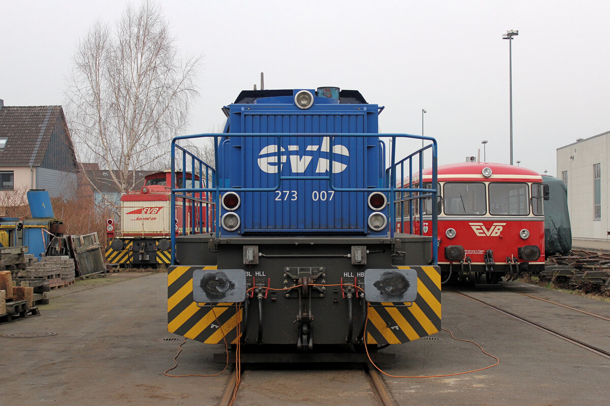 evb 273 007-1 am 08.03.2026 in Bremervörde.