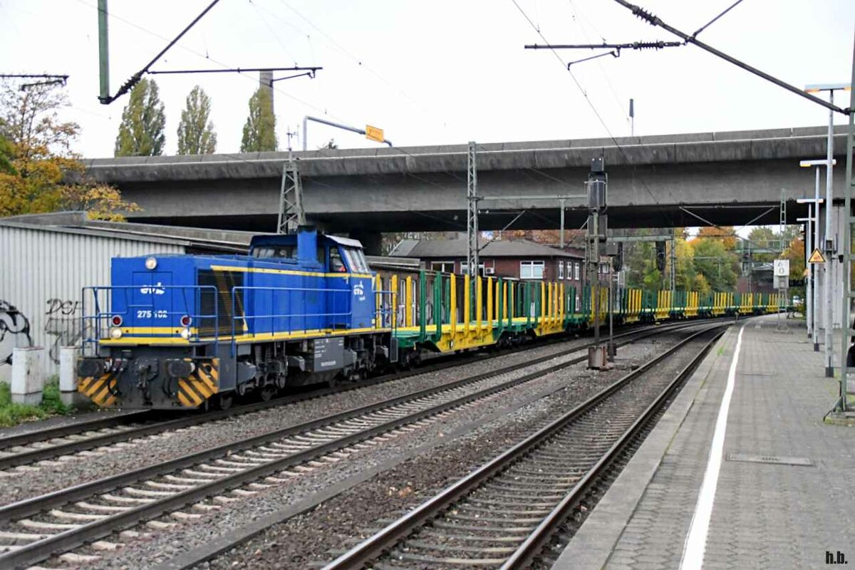 EVB 275 102 zog einen ganzzug durch hh-harburg,26.10.21