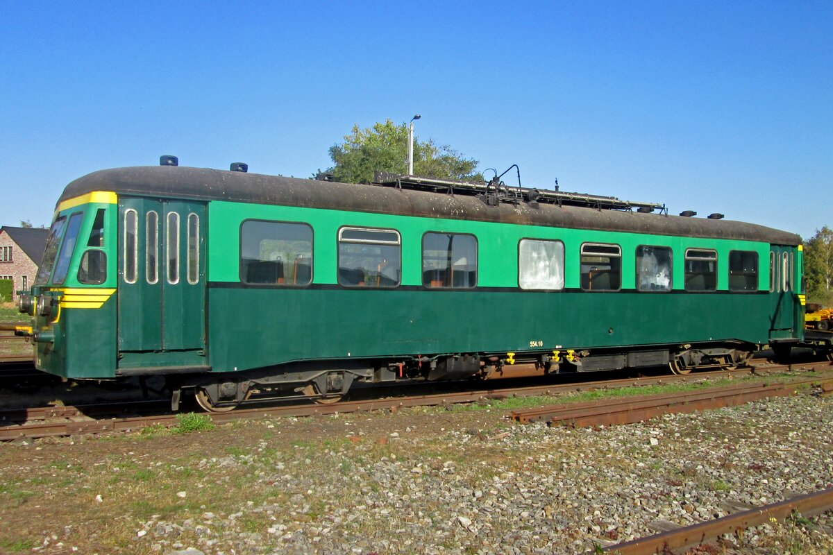 Ex-SNCB 554.10, später 4610, steht am Abend von 21 September 2019 ins Depot der CFV3V in Mariembourg während das Weekend-á-Vapeur. September 2023 wird das 50.Jahresjubiläum der CFV3V geplant.