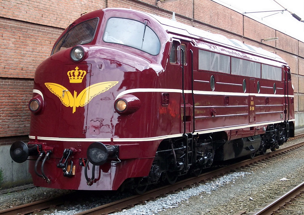 Fein rausgeputzt und schön poliert steht die DSB Museumslok Litra MY 1101 im dänischen Padborg und wartet auf den Sonderzug anlässlich des 60. NOHAB Geburtstages. 05.09.2014