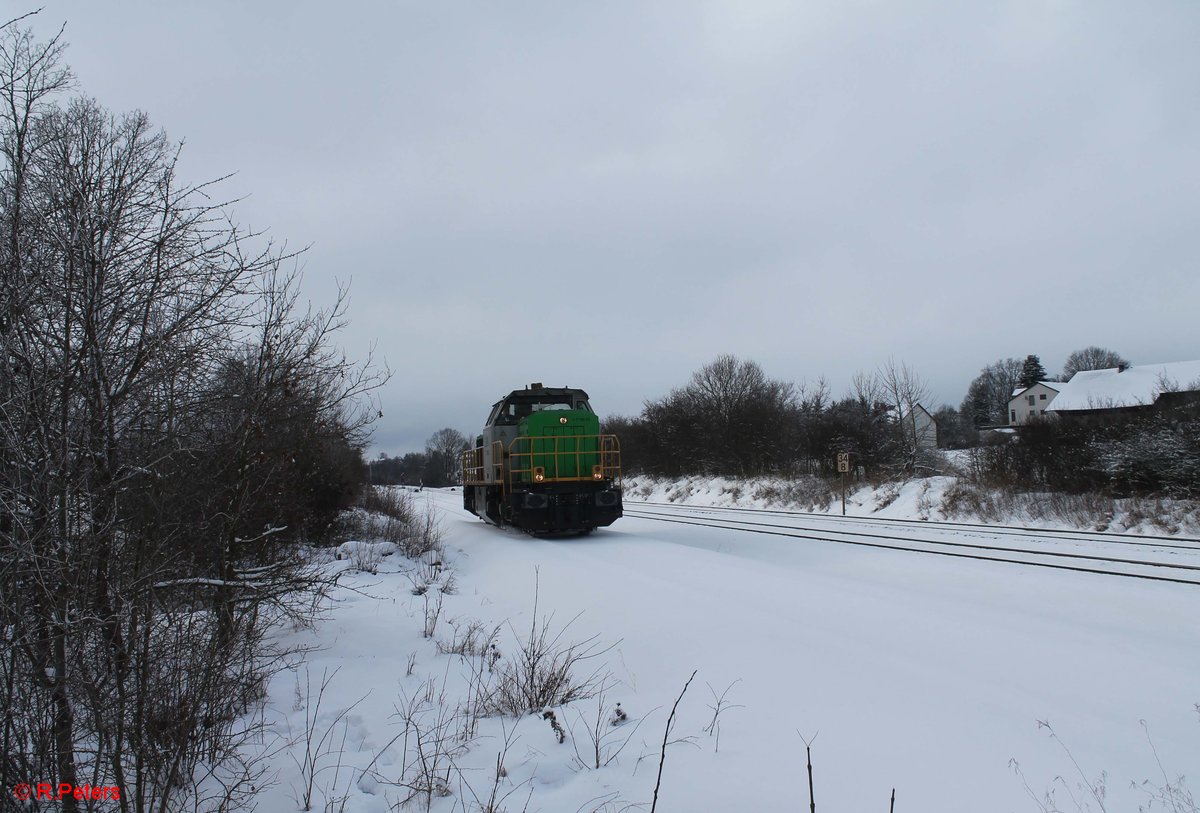 G1700.02 auf Strecken Erkundungsfahrt von Wiesau/Oberpfalz nach Mitterteich zur GSB Resycling hier auf Höhe von Schönfeld. 25.01.21