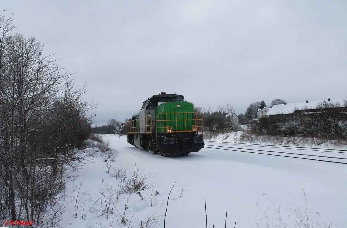 G1700.02 auf Strecken Erkundungsfahrt von Wiesau/Oberpfalz nach Mitterteich zur GSB Resycling hier auf Höhe von Schönfeld. 25.01.21