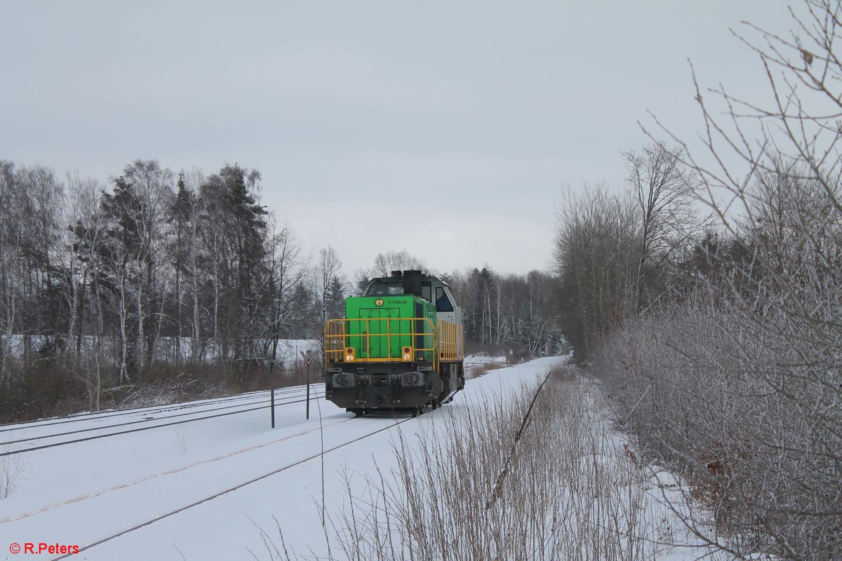 G1700.02 auf Strecken Erkundungsfahrt von Wiesau/Oberpfalz nach Mitterteich zur GSB Resycling hier auf Höhe von Schönfeld. 25.01.21