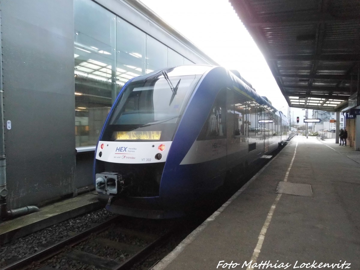 HEX VT 302 im Bahnhof Halle (Saale) Hbf am 13.12.15