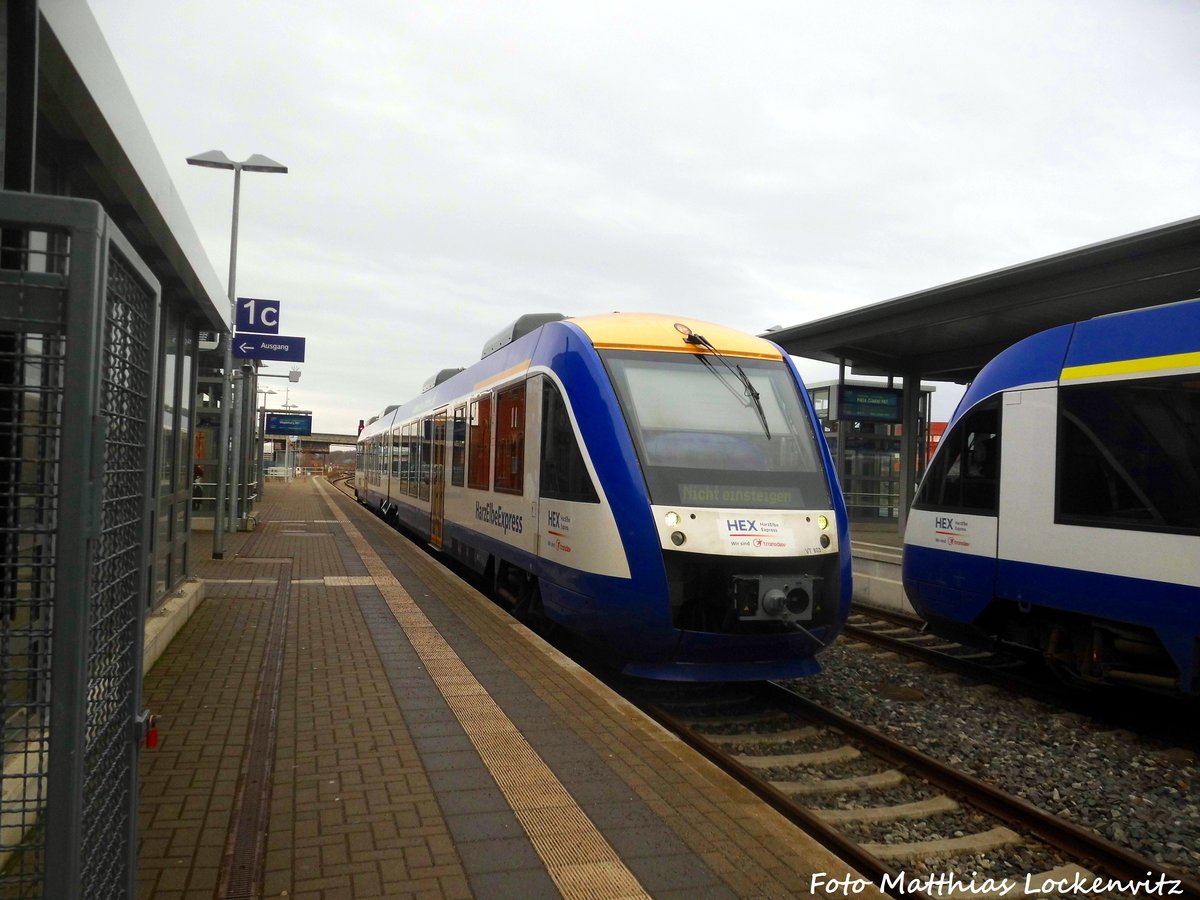 HEX VT 803 im Bahnhof Halberstadt am 20.2.17