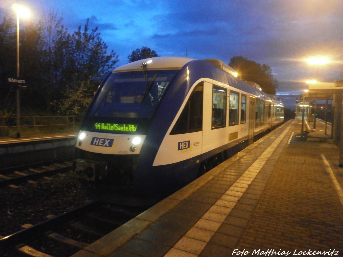 HEX VT 805 im Bahnhof Knnern am 30.4.15