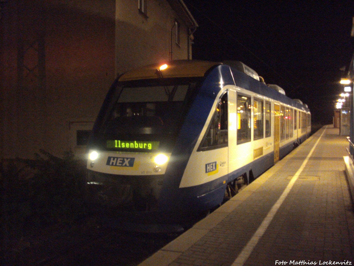 HEX VT 805 mit ziel Ilsenburg im Bahnhof Halle (Saale) Hbf am 1.11.14