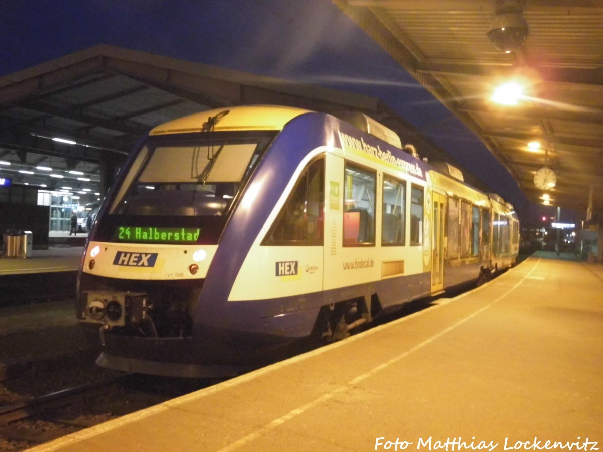 HEX VT 806 im Bahnhof Halle (Saale) Hbf am 29.2.16