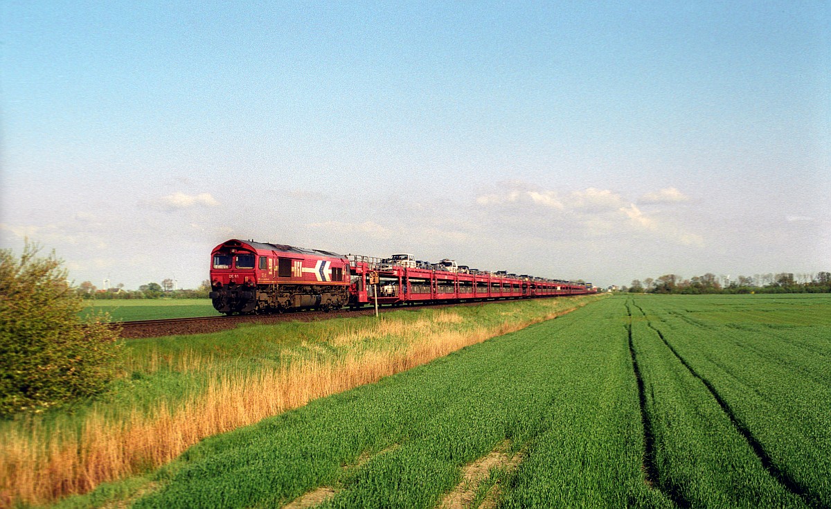 HGK DE 61 Marschbahn Autozug-Testfahrt Klanxbüll/Niebüll 13.05.2005