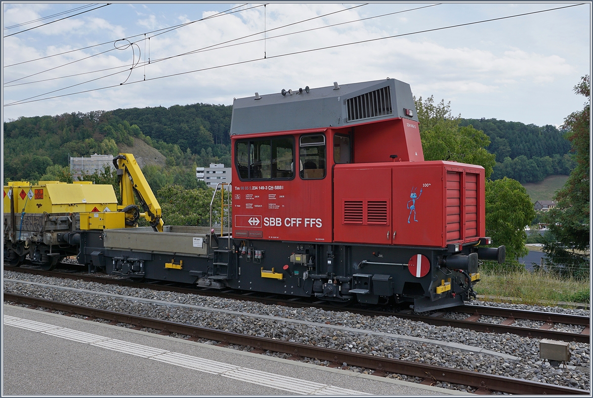 Hinter dem Tm 234 149-3 mit der UIC Nummer Tm 98 85 5 234 149-3 SBB I verbirgt sich das 100. Ameisi (die 100. Ameise).
Puidoux-Chexbres, den 29. August 2018