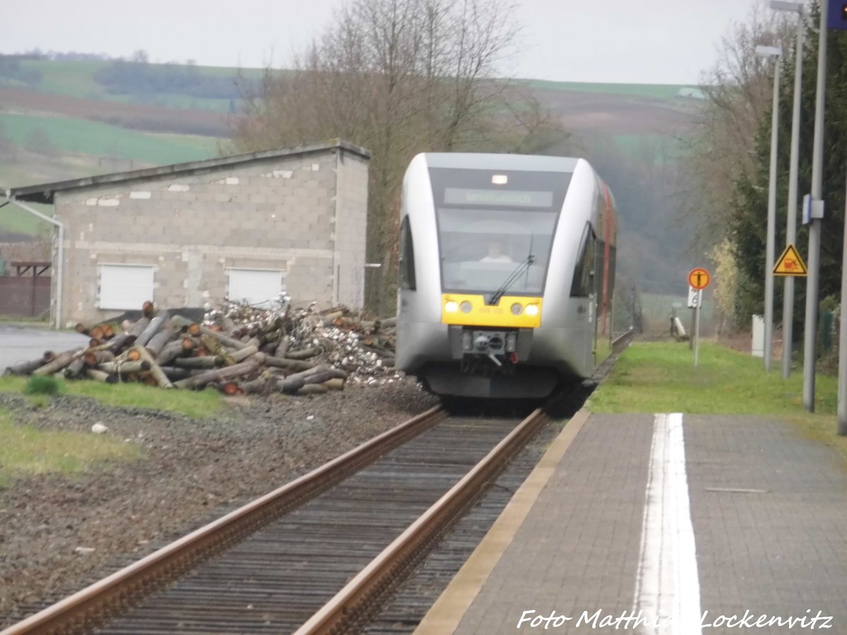 HLB 509 109 bei der Einfahrt in Ranstadt am 31.3.16