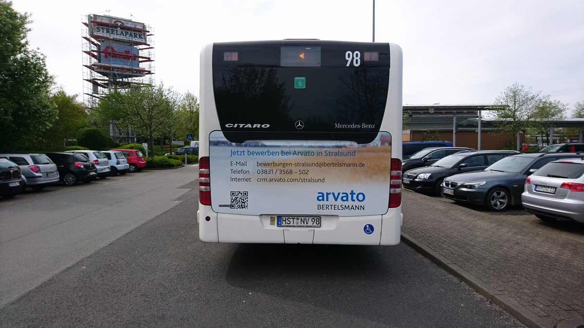 ....HST NV 98 der citaro der Stadtwerke Stralsund Mai 2018 