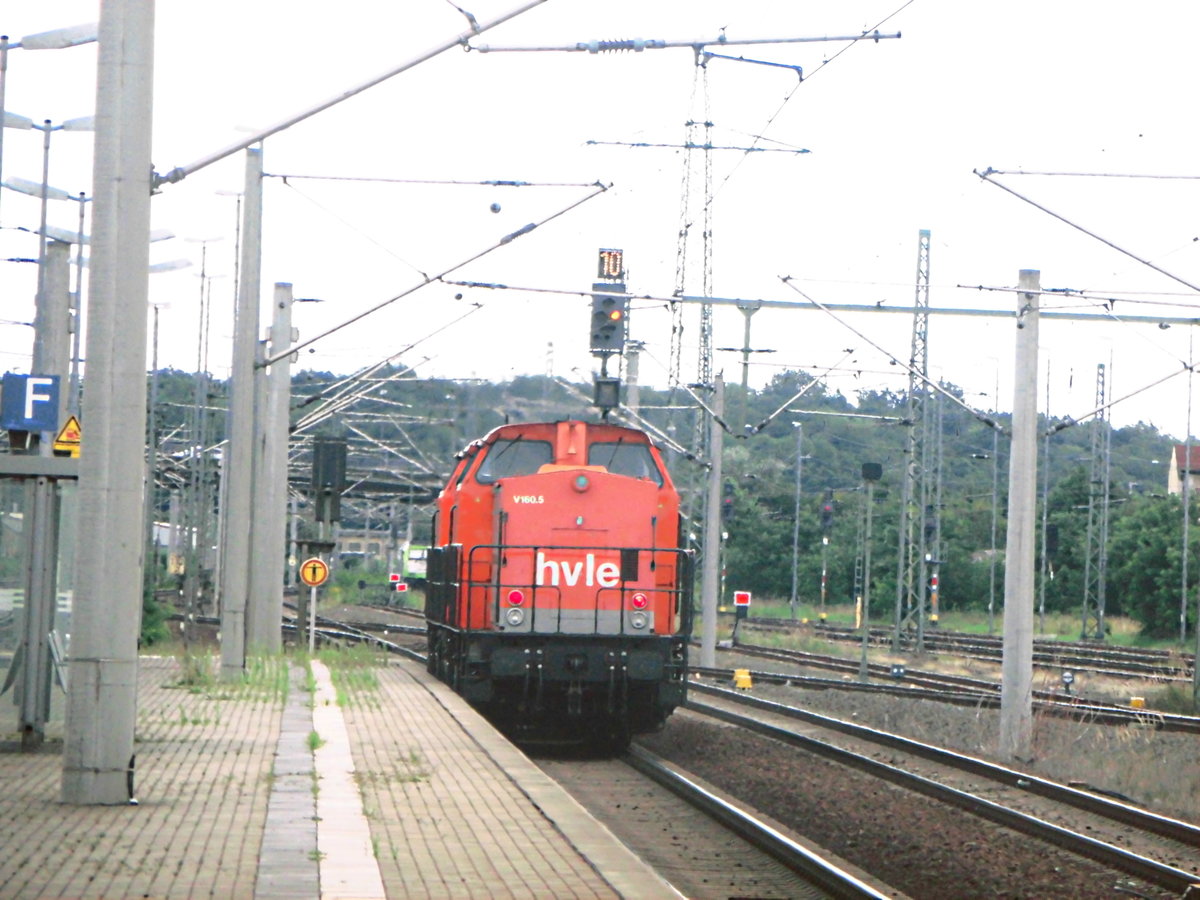 HVLE V160.5 und V160.6 bei der durchfahrt in Bitterfeld am 31.7.17