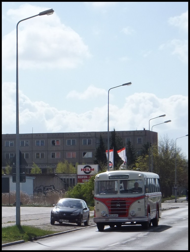 IFA H6B der Rostocker Straenbahn AG in Rostock.