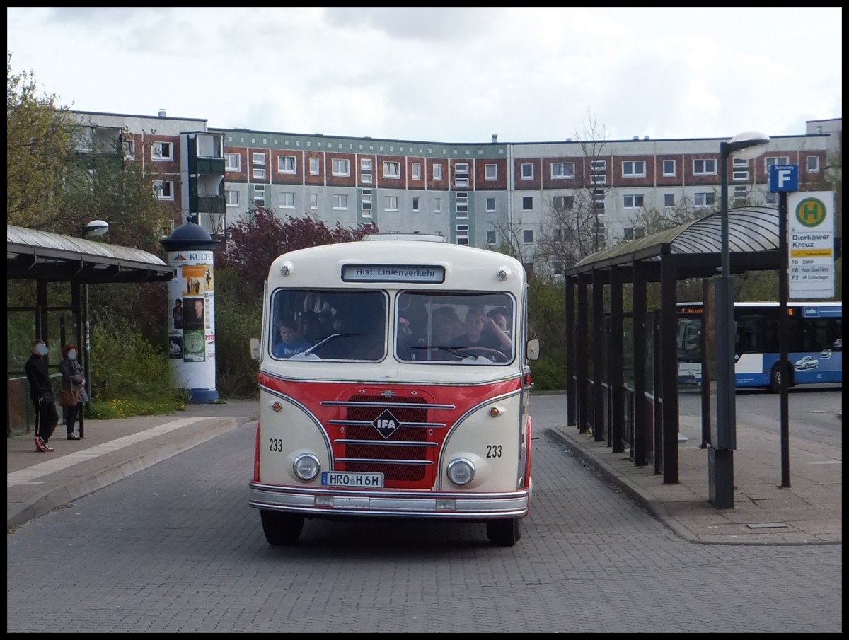 IFA H6B der Rostocker Straenbahn AG in Rostock.