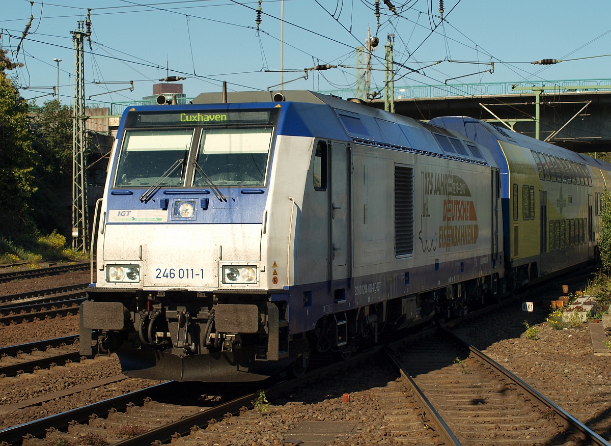 IGT 246 011-1 hilft bei der Metronom aus...HH-Harburg 30.09.2011