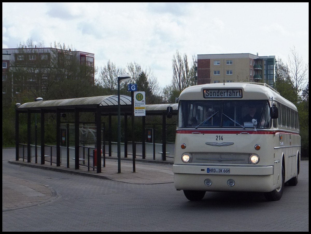 Ikarus 66 der Rostocker Straenbahn AG in Rostock.