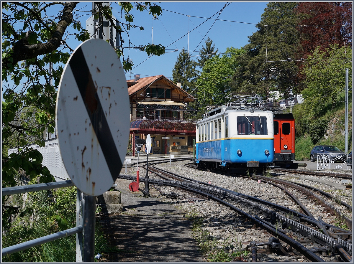 In Glion ist der Rochers de Naye Bhe 2/4 203 abgestellte.
30. April 2017