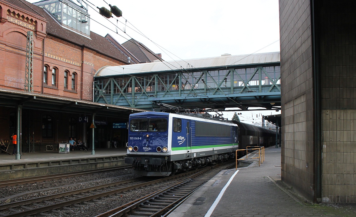 IntEgro/Press 155 048-6/6155 213-2 mit ARS Altmann Autotransportzug, Hamburg-Harburg, 01.04.2017