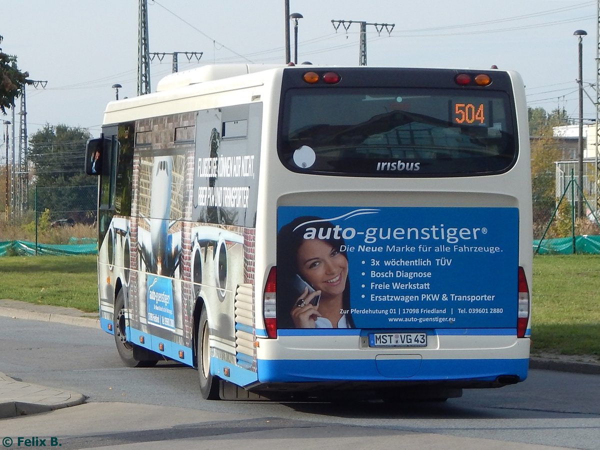 Irisbus Crossway der MVVG in Neubrandenburg.