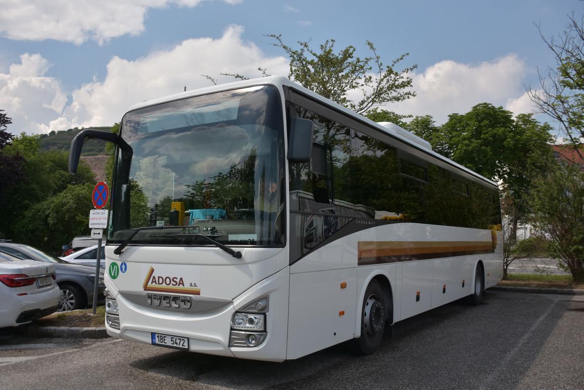 Irisbus IVECO Crossway von Adosa Reisen aus der CZ 2018 in Krems gesehen.