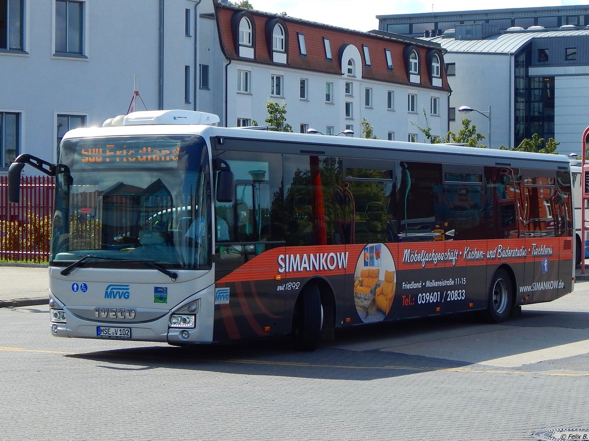 Iveco Crossway der MVVG in Neubrandenburg.