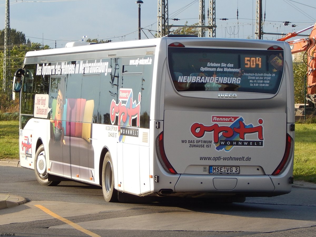 Iveco Crossway der MVVG in Neubrandenburg.