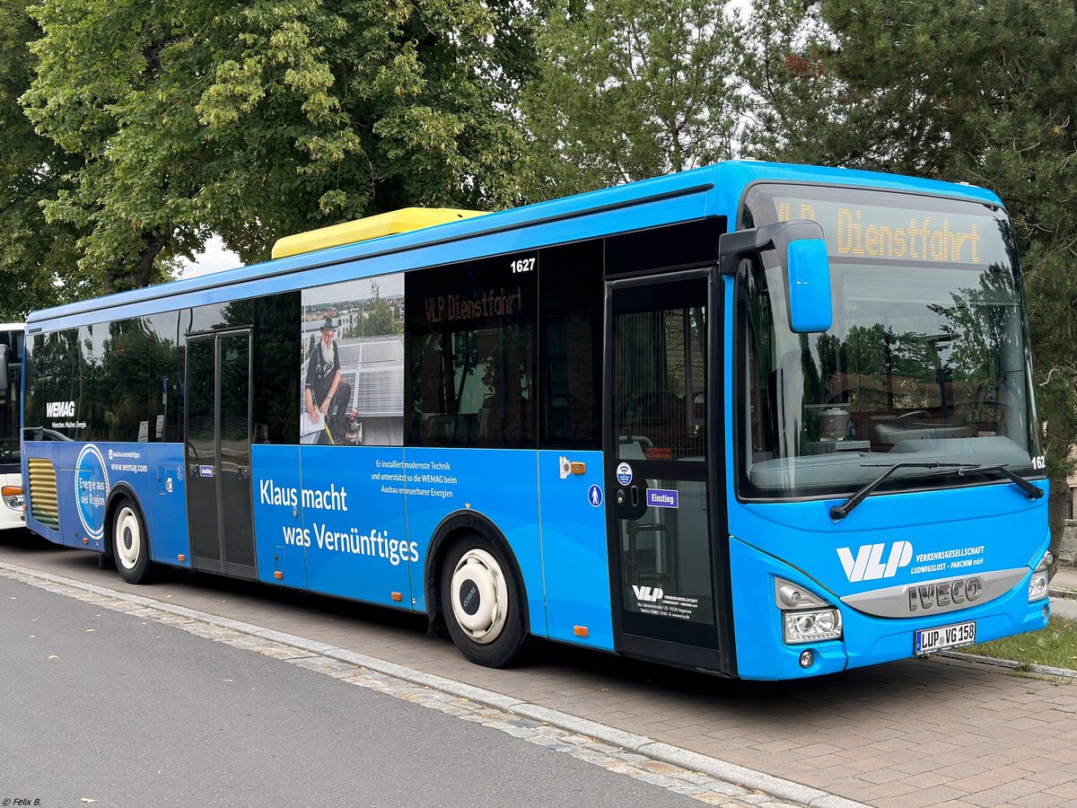 Iveco Crossway der Verkehrsgesellschaft Ludwigslust-Parchim mbH in Plau am See.