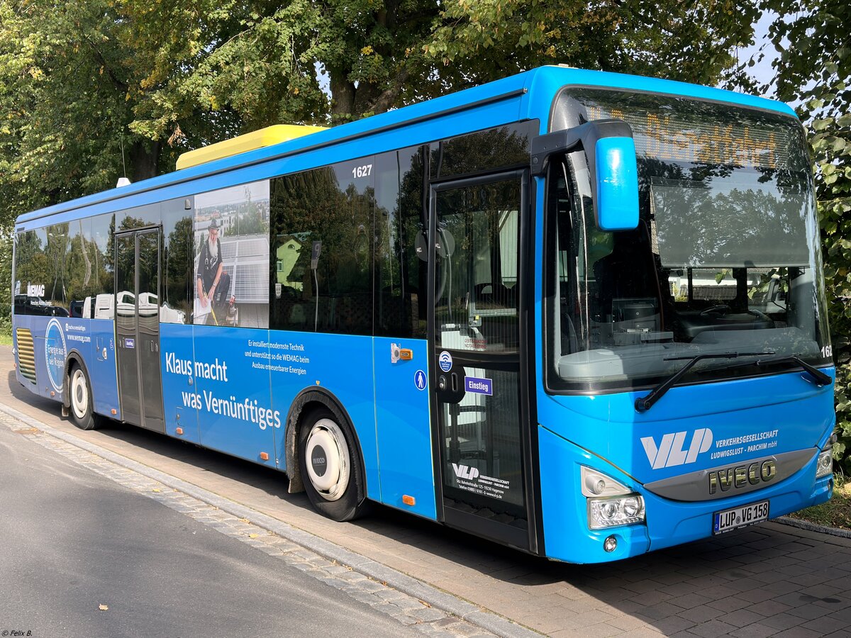 Iveco Crossway der Verkehrsgesellschaft Ludwigslust-Parchim mbH in Plau am See.