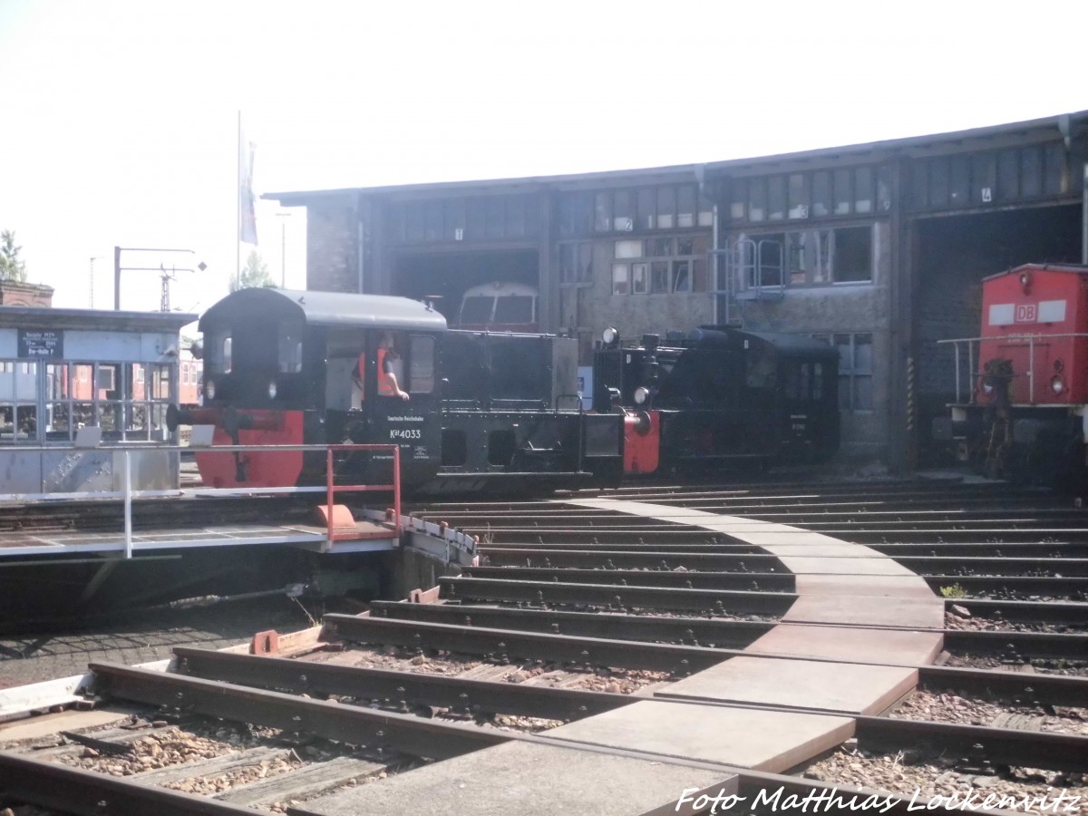 Kf 4033 bei Rangierarbeiten im DB Museum Halle (Saale) am 5.7.15