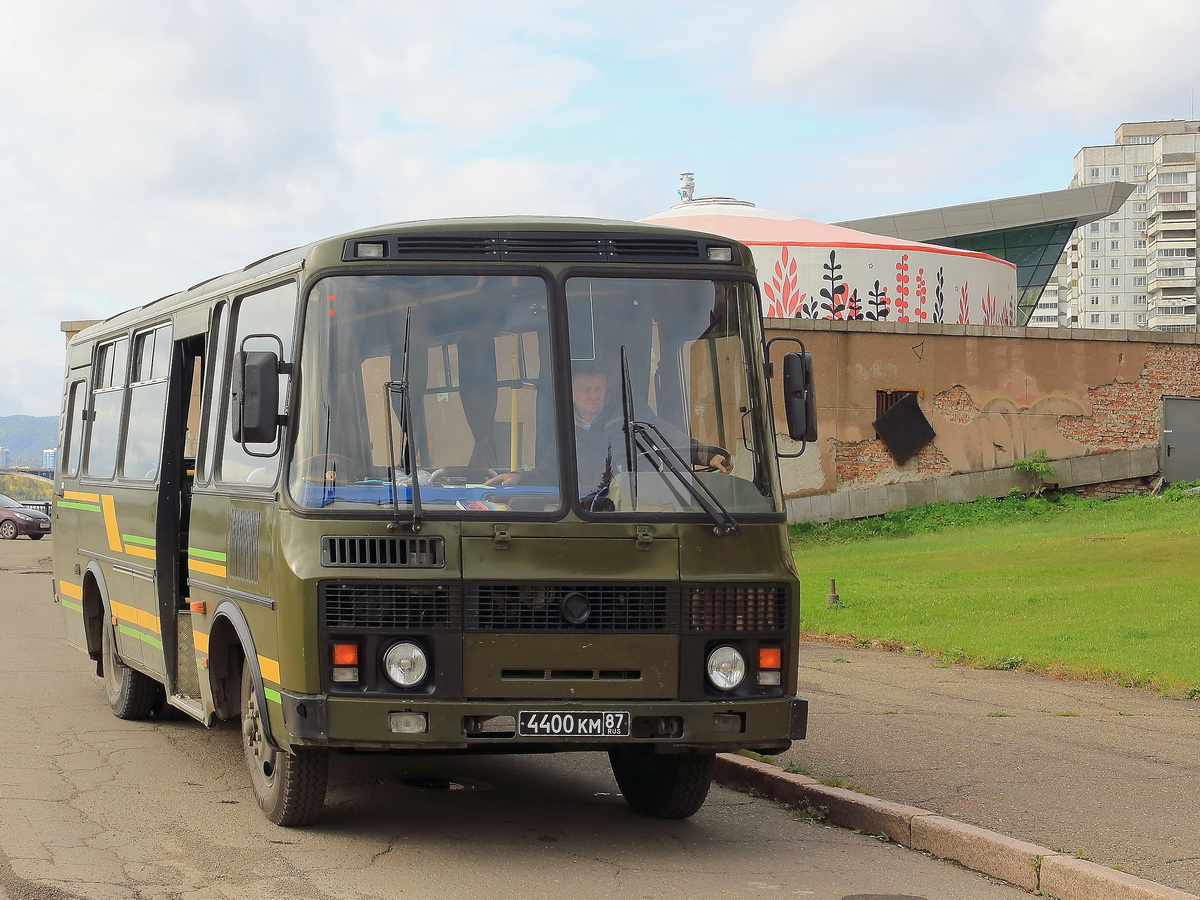 Krasnojarsk am 14. September 2017, PAZ3205 (ПАЗ-3205). 