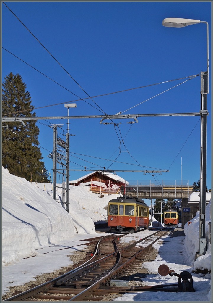 Kreuzungsstation Winteregg. 
9. März 2014