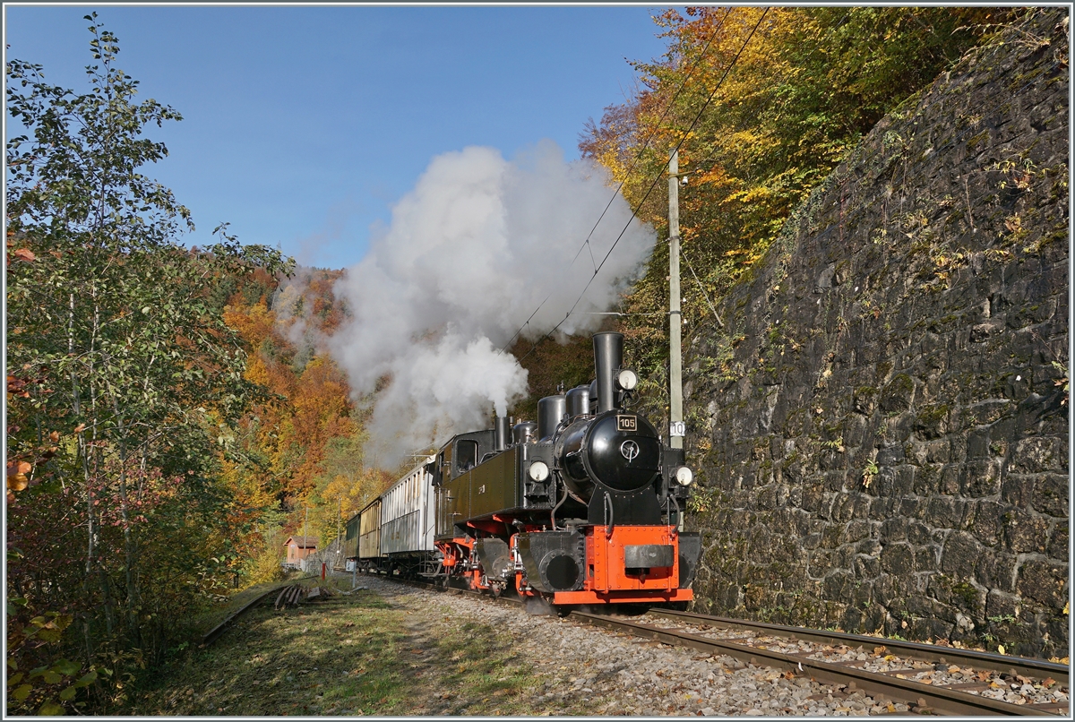  LA DER 2020 du Blonay-Chamby  / Saison Abschluss der Blonay-Chamby Bahn: Mit einem verstärkten Fahrplan und viel Dampf wird vor dem  Winterschlaf  nochmals viel Betrieb gemacht. Nach der langsamen Fahrt über das Baye de Clarens Viadukt, dampft die G 2x 2/2 105 nochmals recht feste, um die Steigung nach Chamby zu bewältigen. 

24. Okt. 2020