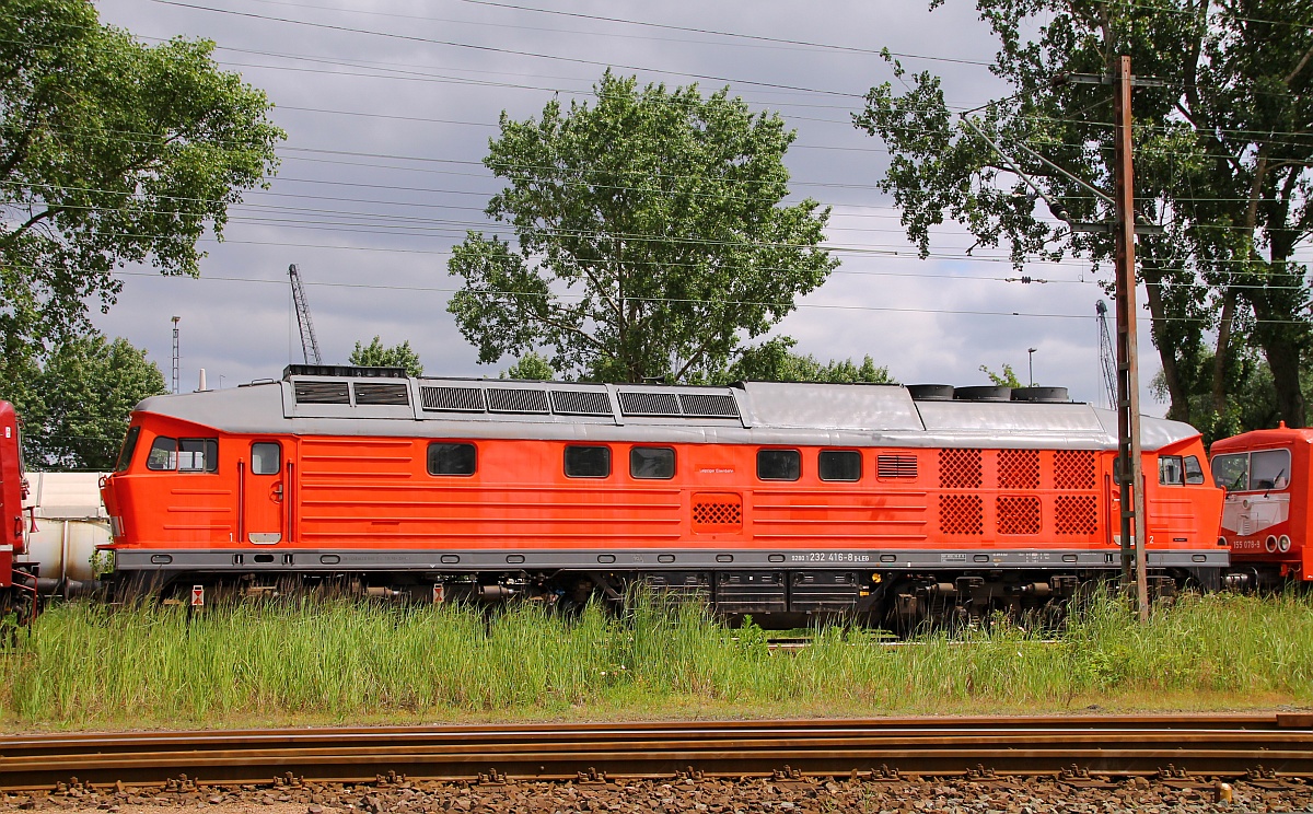 LEG 232 416-8(REV/BCS X/20.01.10)abgestellt in Hamburg Hohe Schaar. 29.05.2014