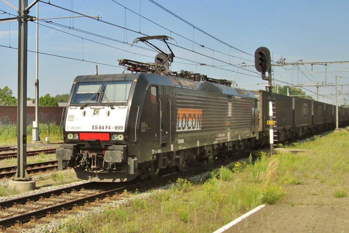 LOCON 189 099 durchfahrt Boxtel am 22 Augustus 2015.