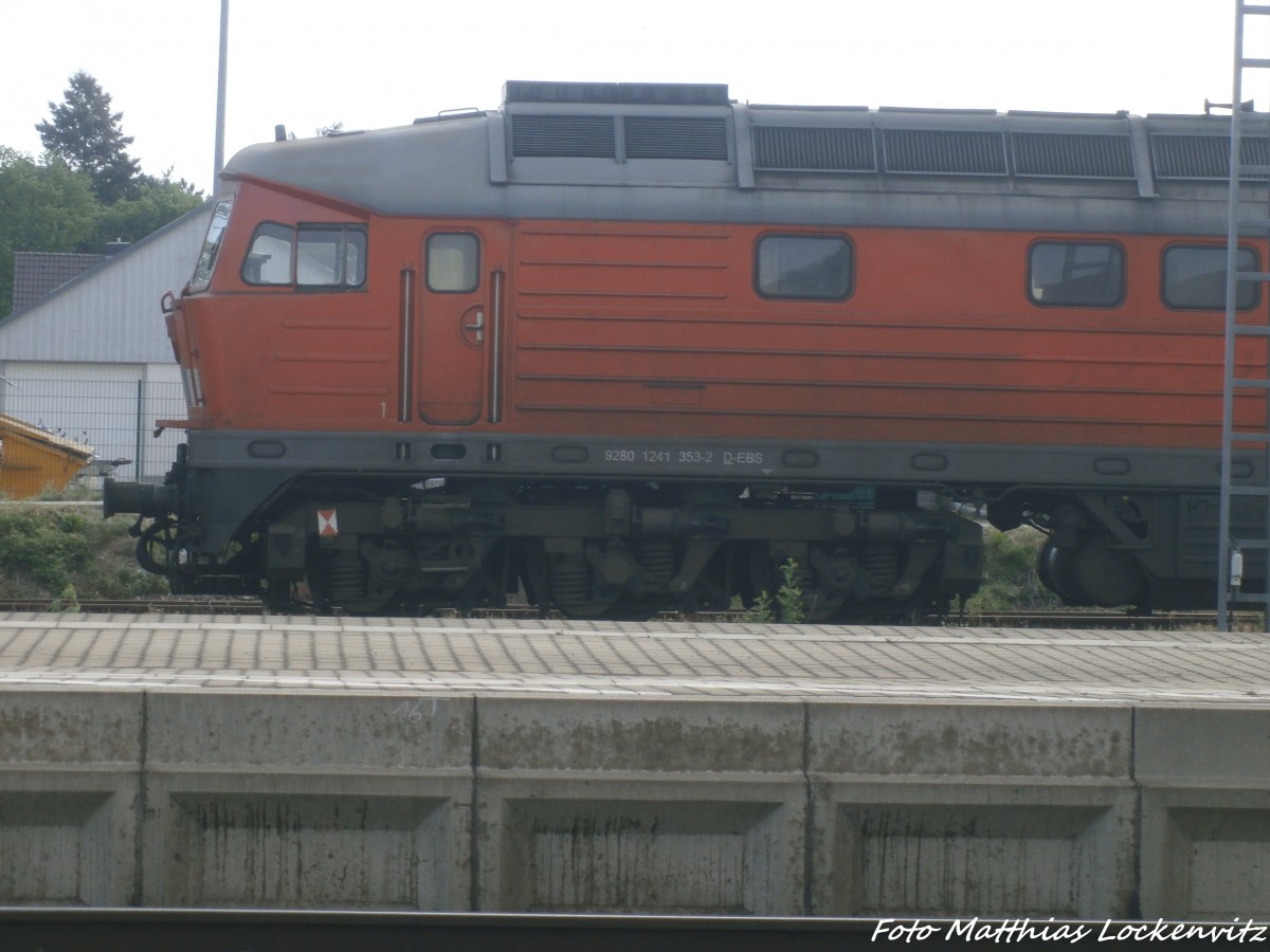 Loknummer von der 241 353 der Erfurter Bahn Service (EBS) abgestellt in Delitzsch unt Bf am 9.5.15