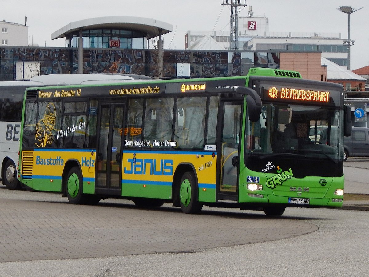 MAN Lion's City der BusBetriebe Wismar in Rostock. 