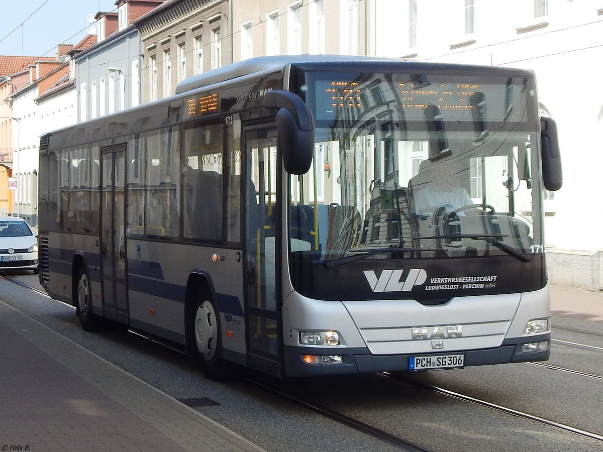 MAN Lion's City LE Ü der Verkehrsgesellschaft Ludwigslust-Parchim mbH in Schwerin.