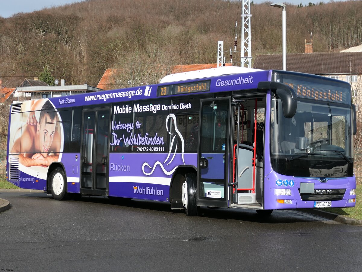 MAN Lion's City LE Ü der Oppermann Transporte aus Deutschland in Sassnitz. 