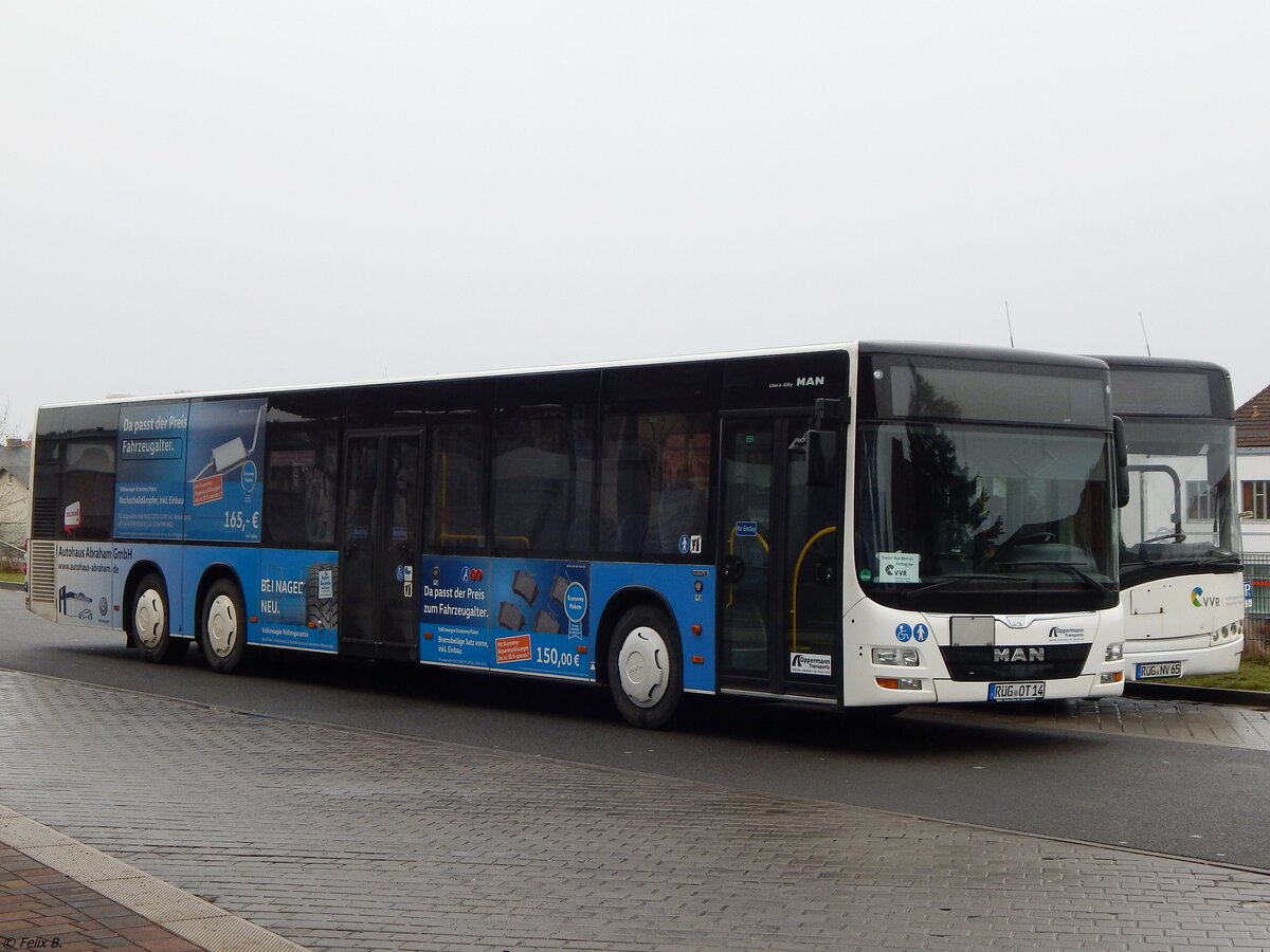 MAN Lion's City der Oppermann Transporte aus Deutschland in Sassnitz.