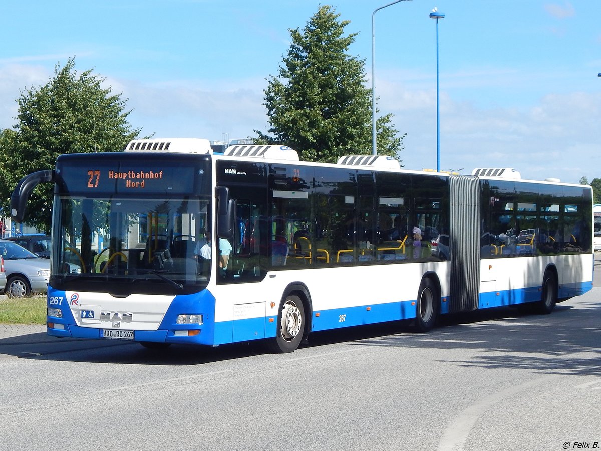 MAN Lion's City der Rostocker Straßenbahn AG in Rostock.