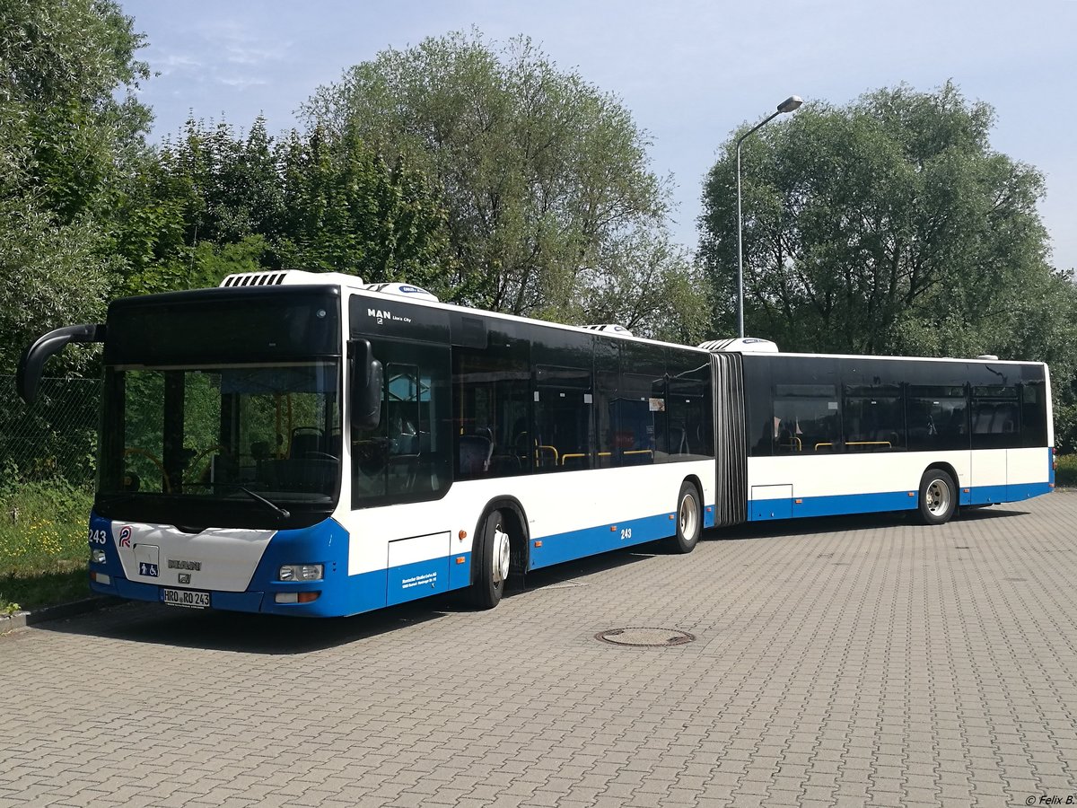 MAN Lion's City der Rostocker Straßenbahn AG in Rostock.