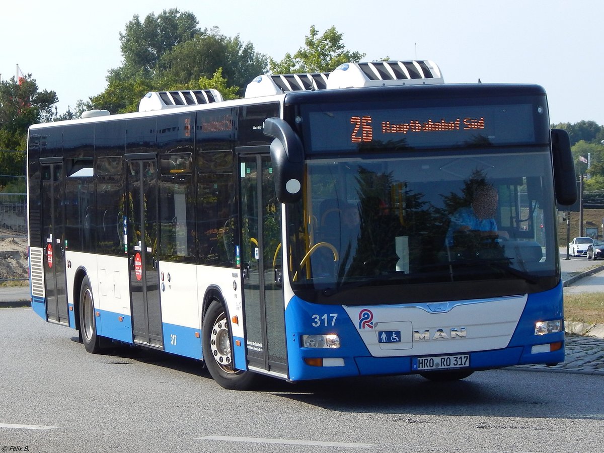 MAN Lion's City der Rostocker Straßenbahn AG in Rostock.