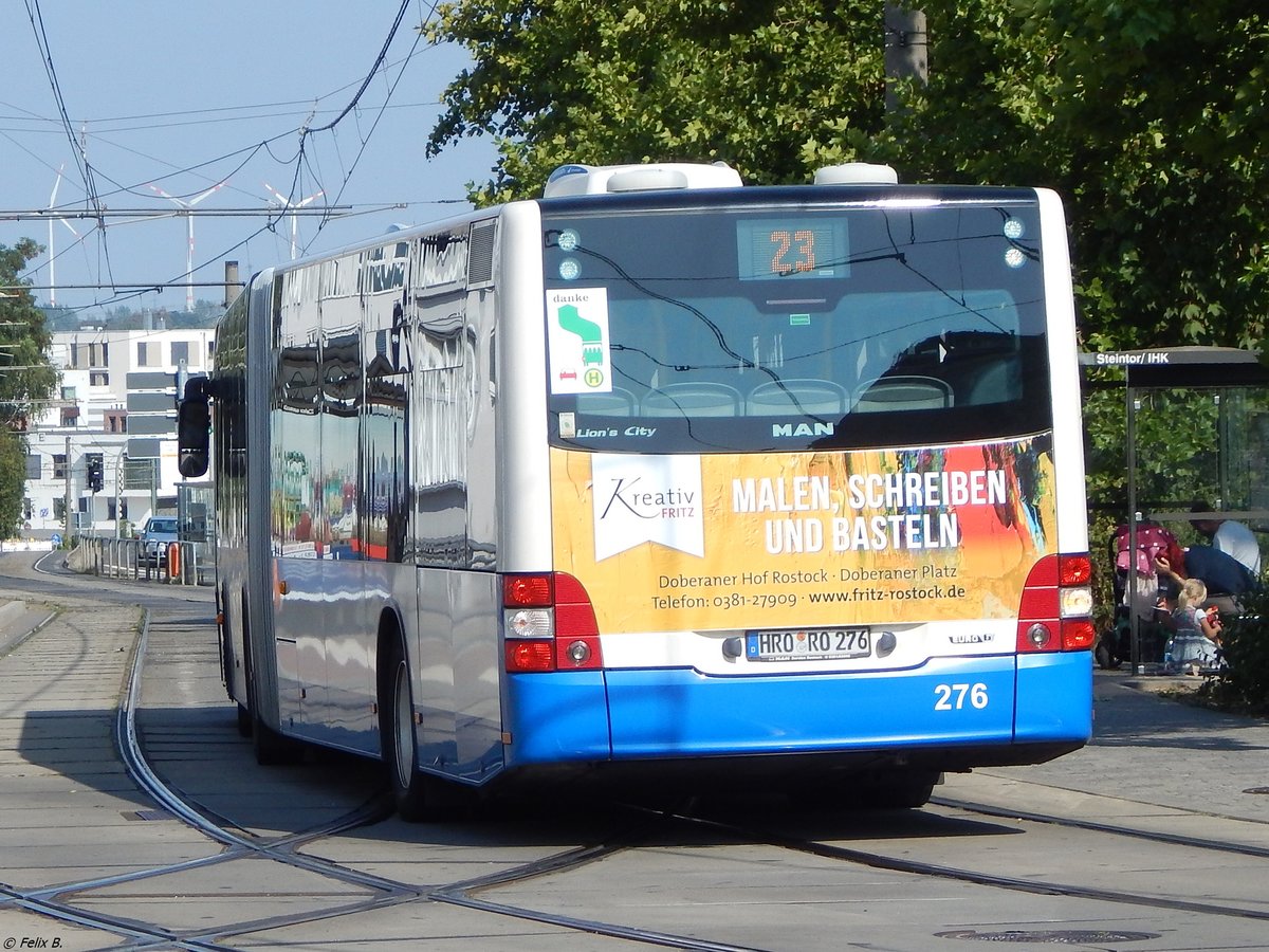 MAN Lion's City der Rostocker Straßenbahn AG in Rostock.