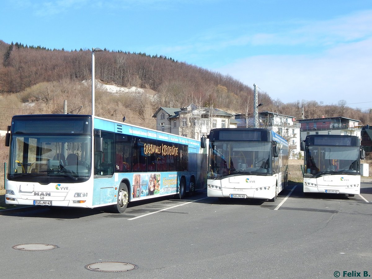 MAN Lion's City und Solaris Urbino 12 der VVR in Sassnitz. 