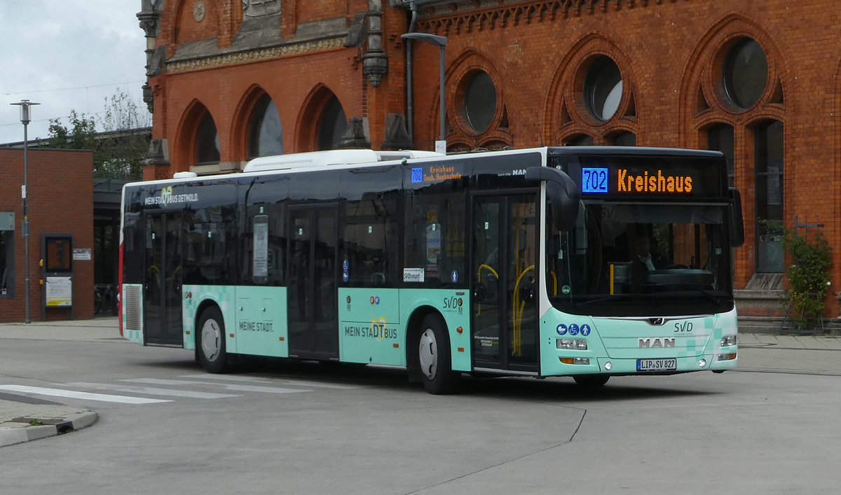 MAN Lion`s City von SVD Linie 702 unterwegs in Detmold im September 2019