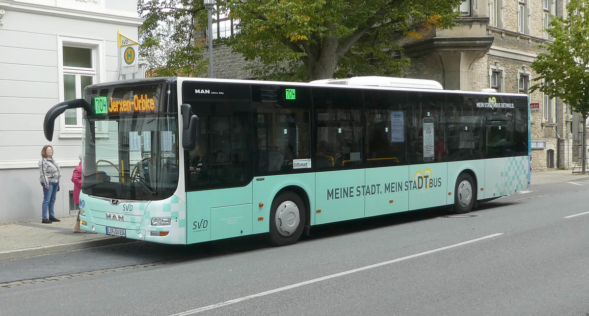 =MAN Lion`s City von SVS bedient die Linie 704 in Detmold, 09-2019