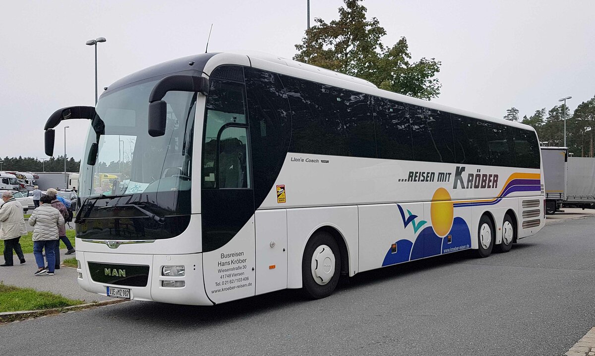 MAN Lion`s Coach von Busreisen Kröber aus Viersen, 09-2022