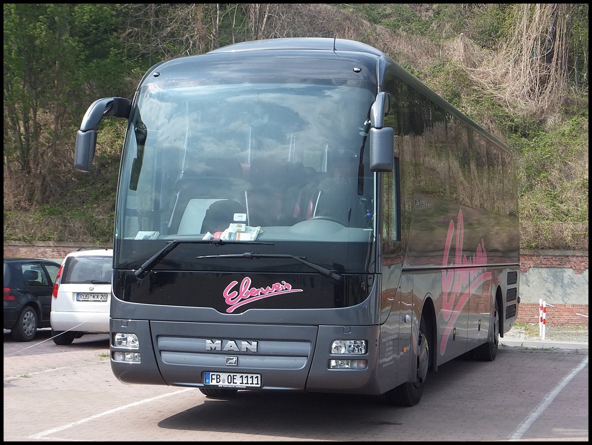 MAN Lion's Coach von Eberwein aus Deutschland im Stadthafen Sassnitz.